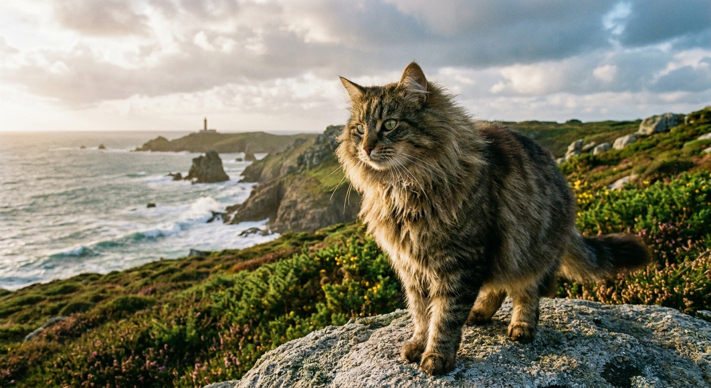 Pourquoi le Chat des Forêts Norvégiennes est-il idéal pour les amoureux de la nature en Bretagne ?